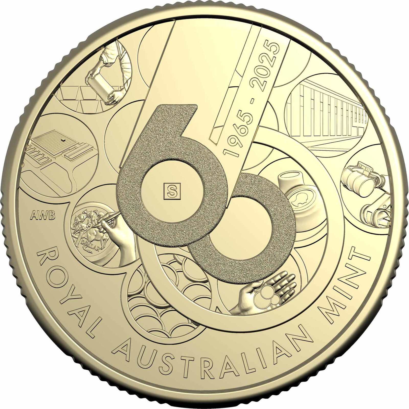 60th Anniversary of the Mint - 4-Coin Set $1 Mintmark and Privy Mark Uncirculate