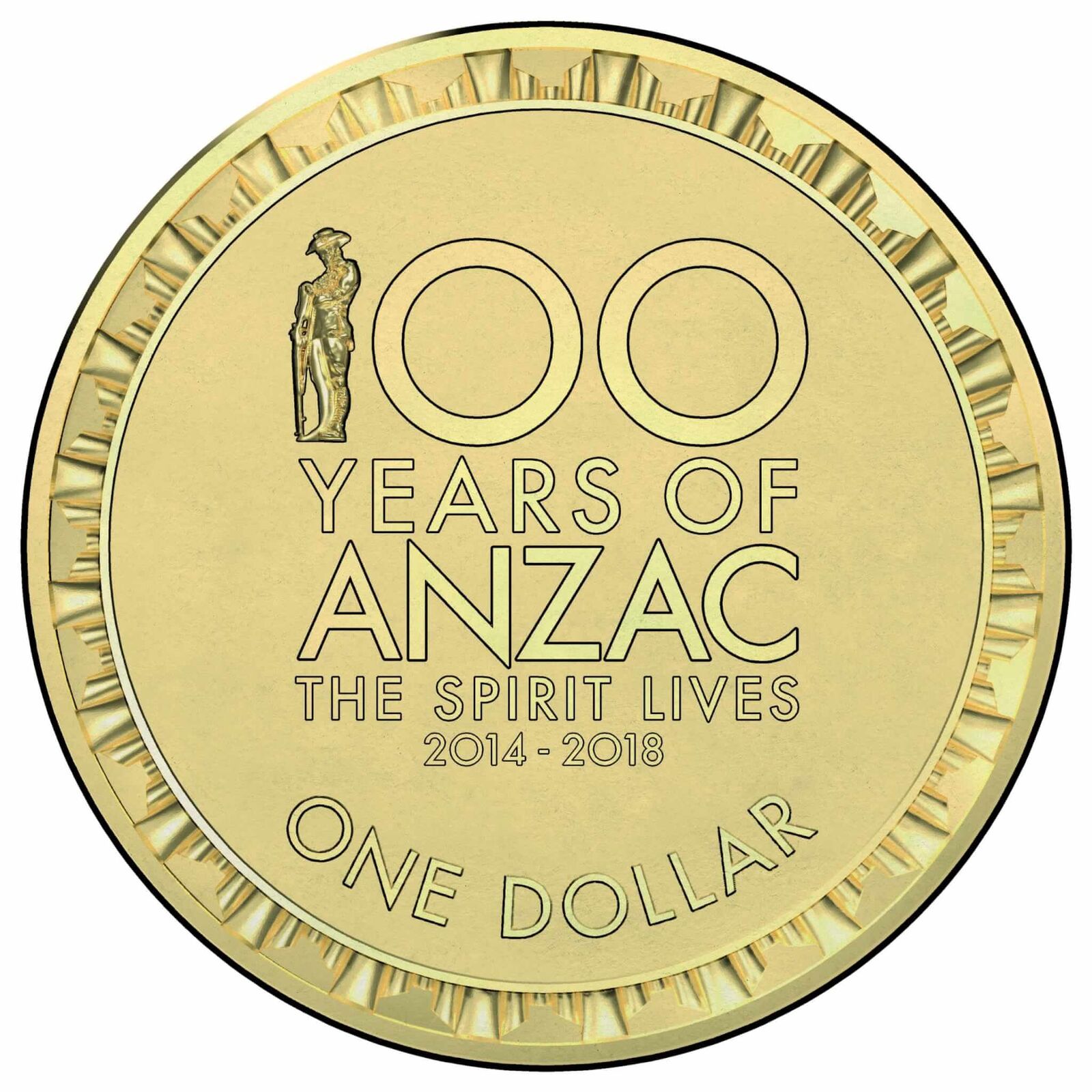 $1 2017 100 Years of ANZAC Centenary Circulated AUS One Dollar Coin