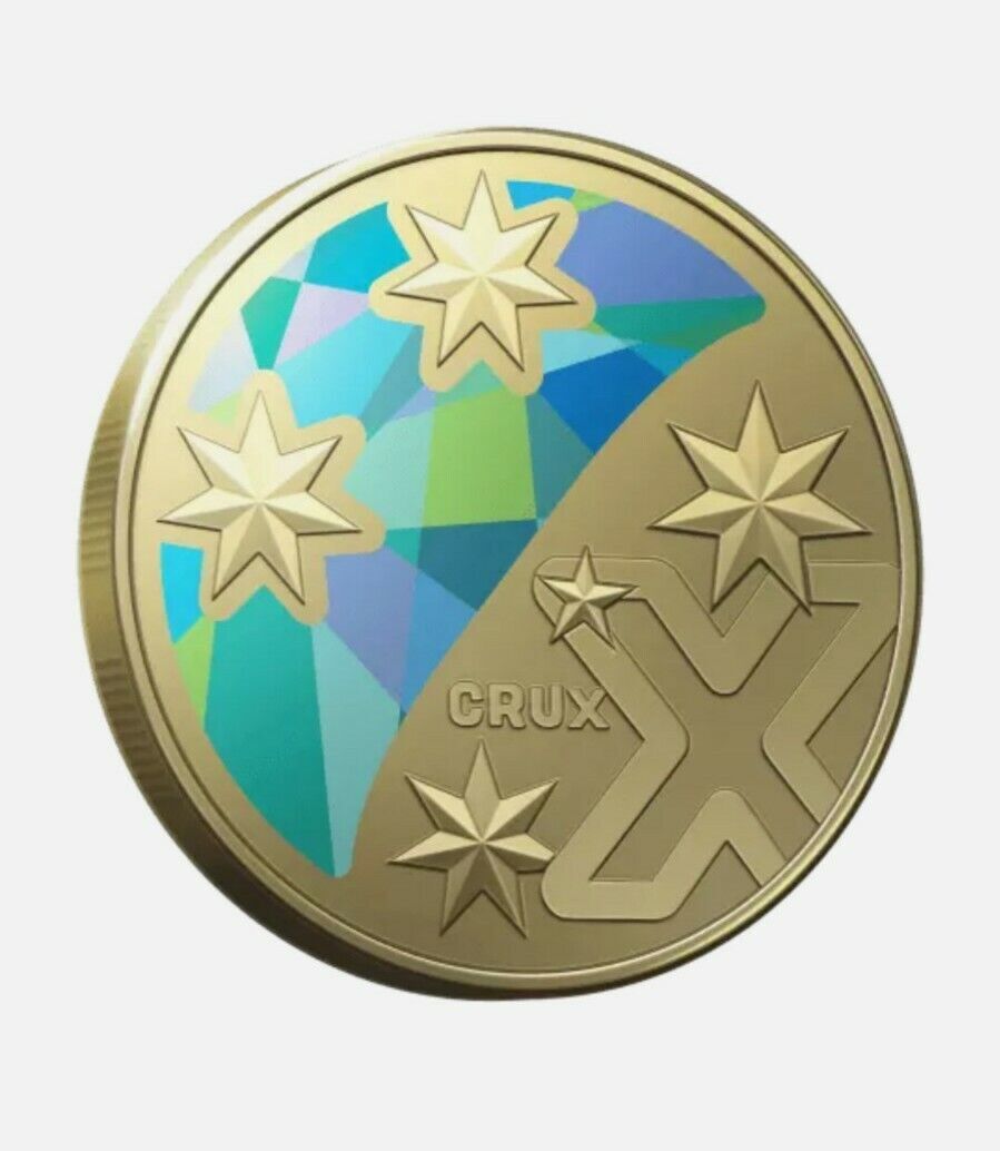 2022 $1 COIN *CRUX* COLOURED COIN -GREAT AUSSIE COIN HUNT #3 SET