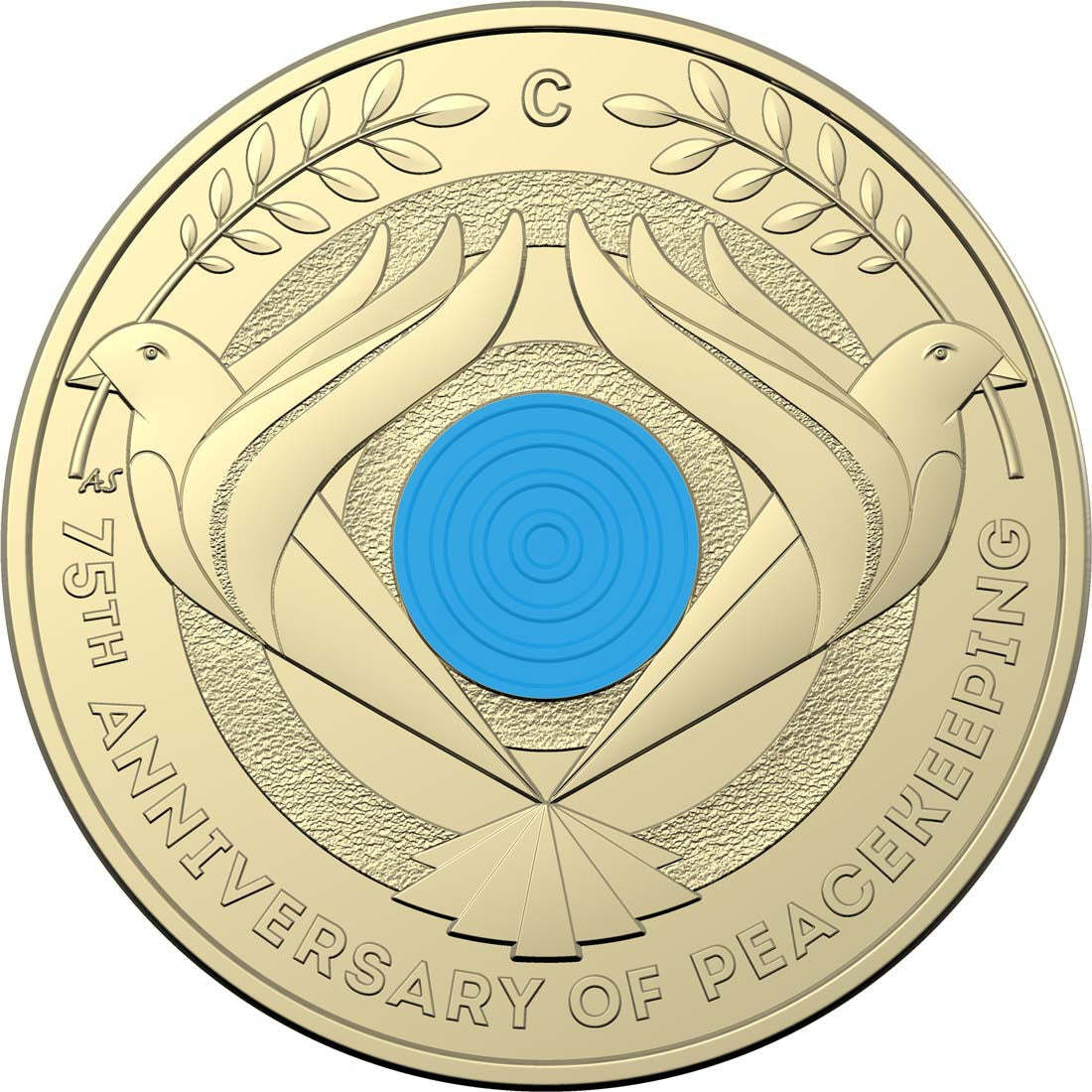 75TH ANNIVERSARY OF PEACEKEEPING 2022 $2 C MINTMARK UNCIRCULATED COIN