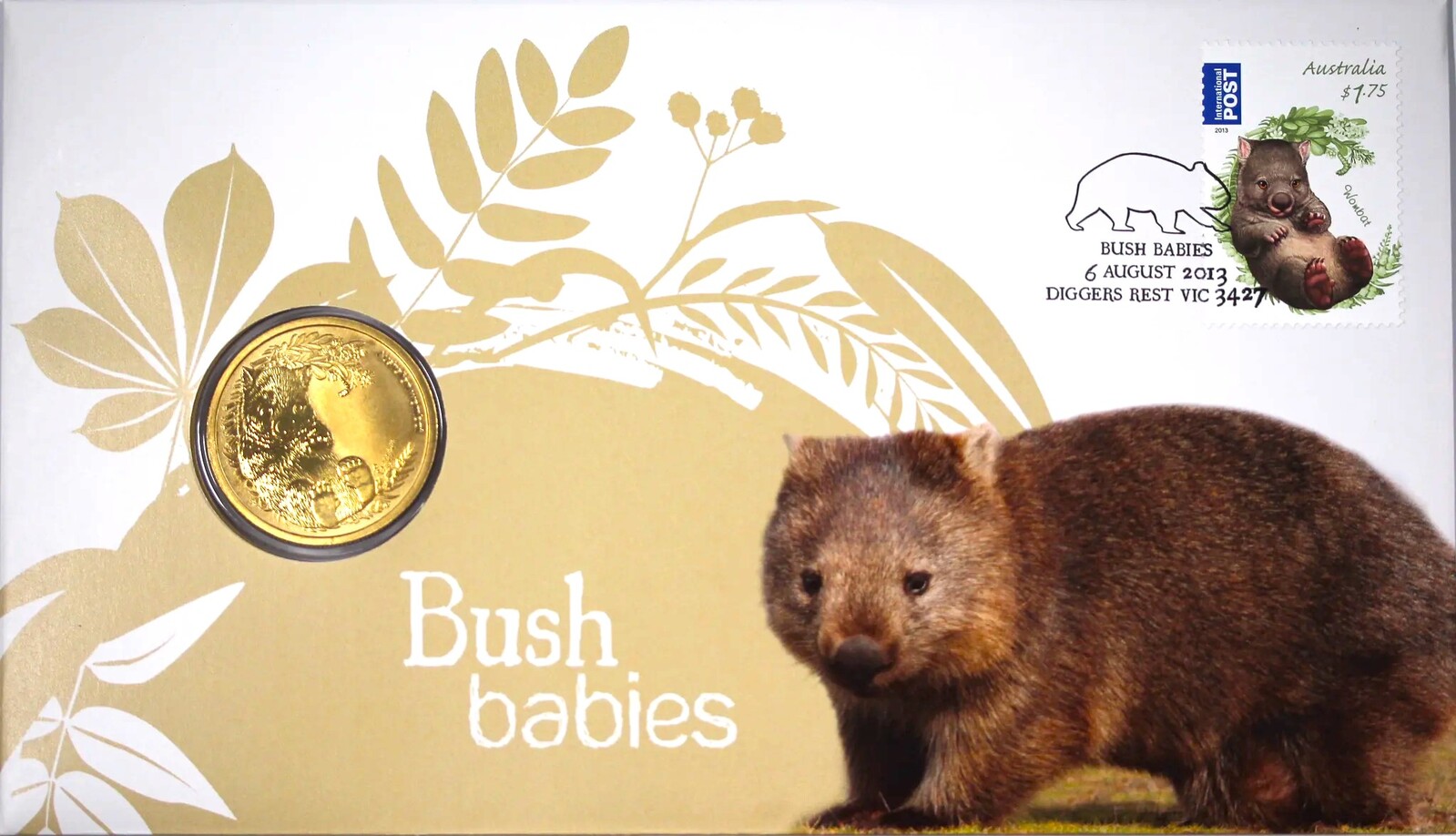 $1 PNC 2013 Bush Babies WOMBAT Aus One Dollar Coin