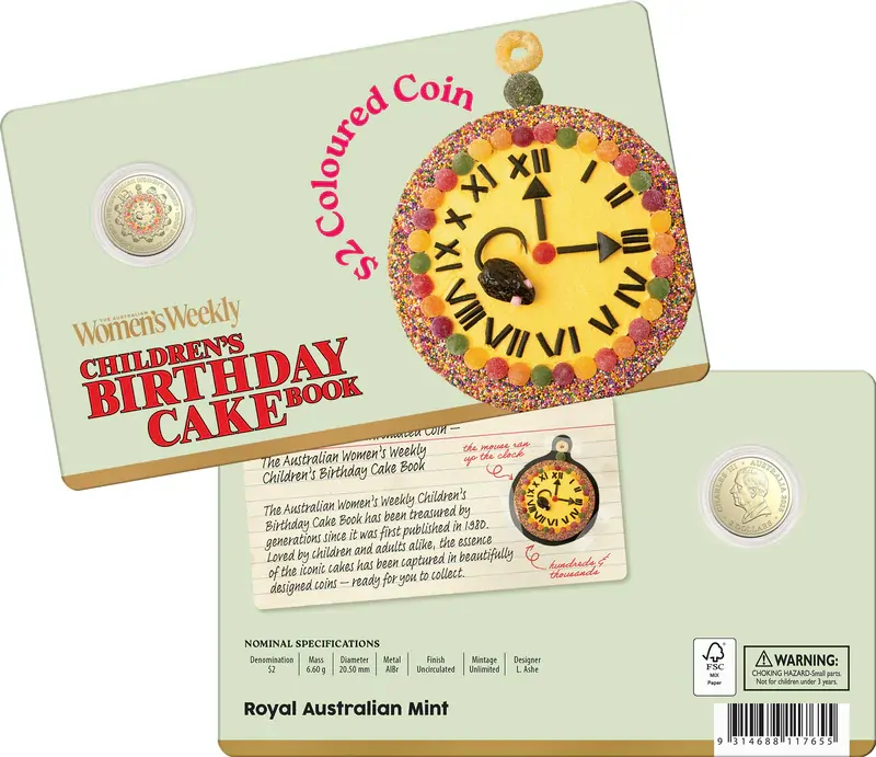 Royal Australian Mint AWW Birthday Cake 2025 Twelve-Coin Premium Recipe Box Coll
