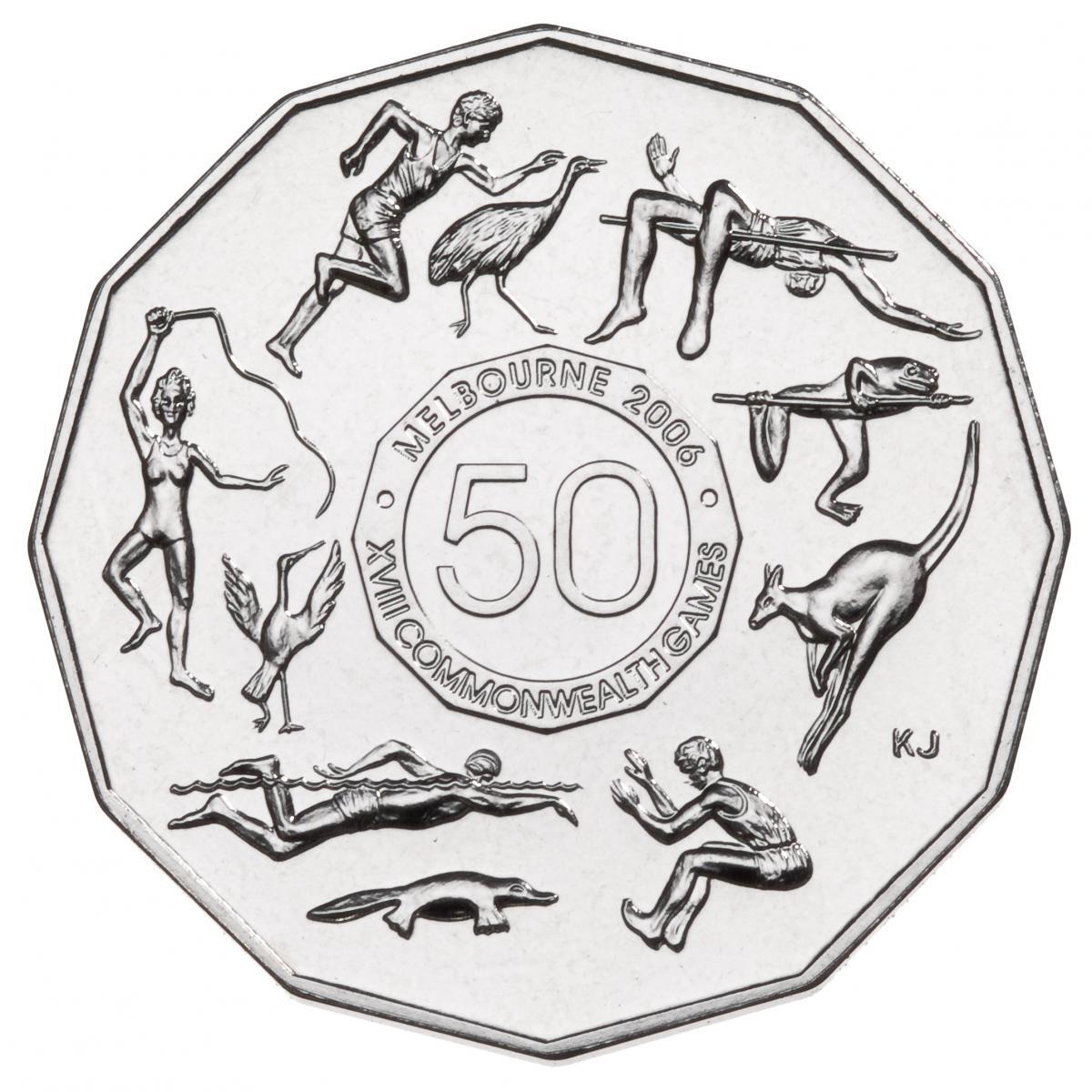 50c 2005 Melbourne Commonwealth Games Circulated AUS Fifty Cent Coin (20.5m)