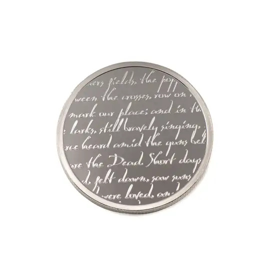 Silver Plated Poppy Medallion In Gift Box Collectable ANZAC medallion coin