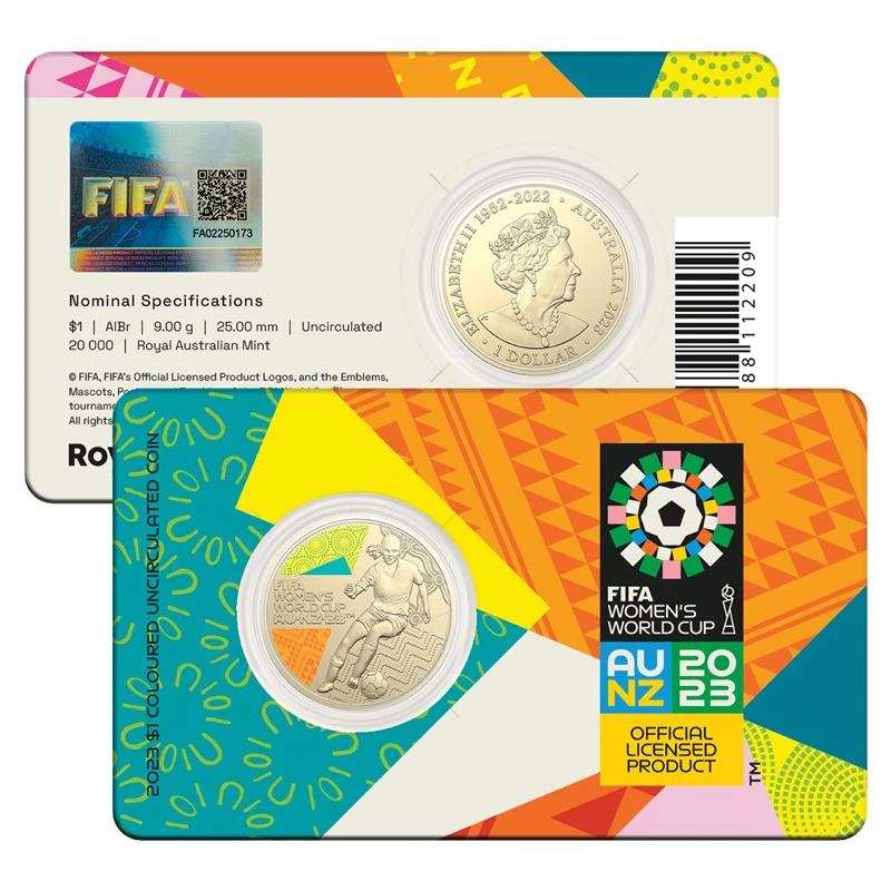 $1 2023 FIFA Women's World Cup™ Coloured UNC collectors coin