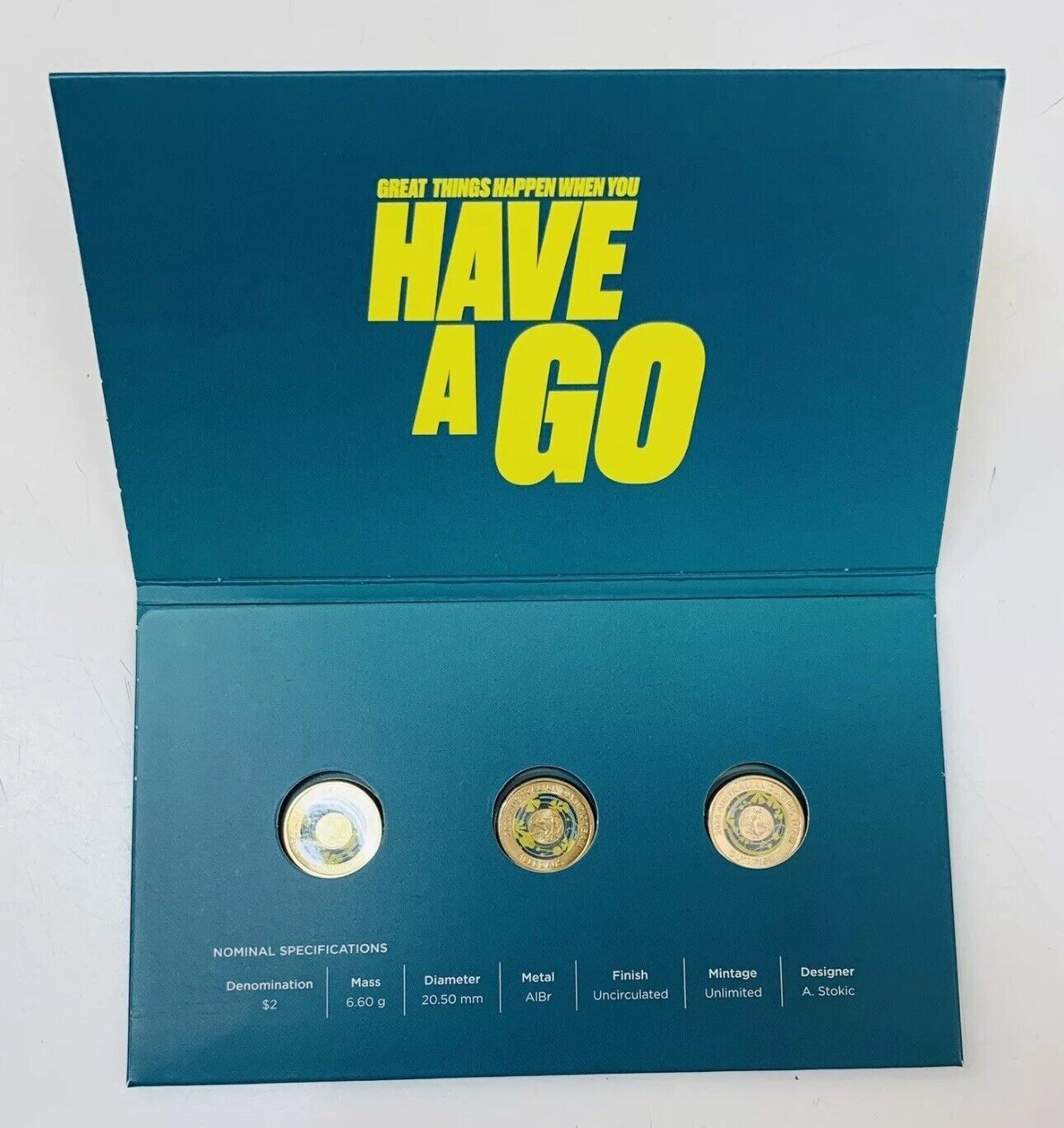 2024 Australian Olympic Team $2 Coloured Uncirculated 3 Coin & 1 Paralympic Sets