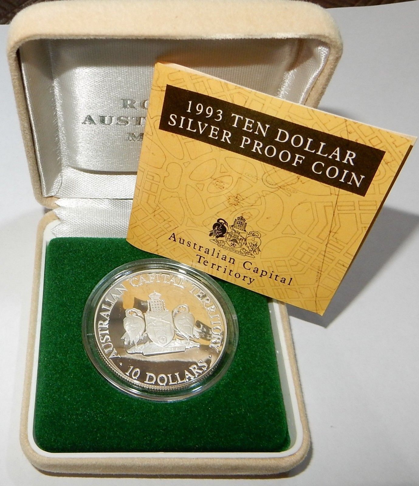 1993 $10 Australian Capitial Territory Silver Proof Coin