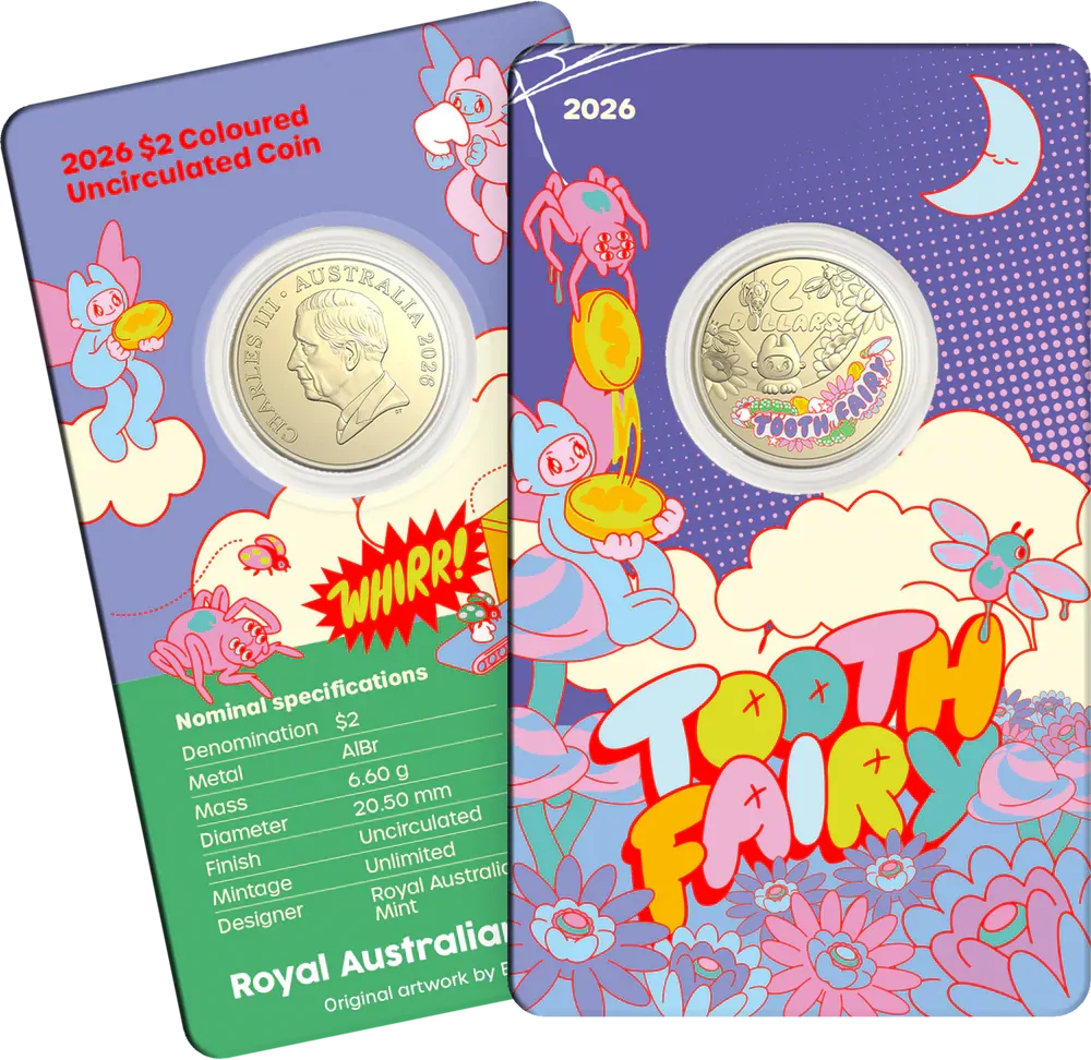 2026 Tooth Fairy Uncirculated Coin in Card $2