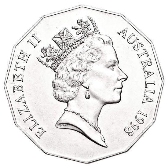 1998 50c Coin Bass & Flinders Circulated (22.4m)