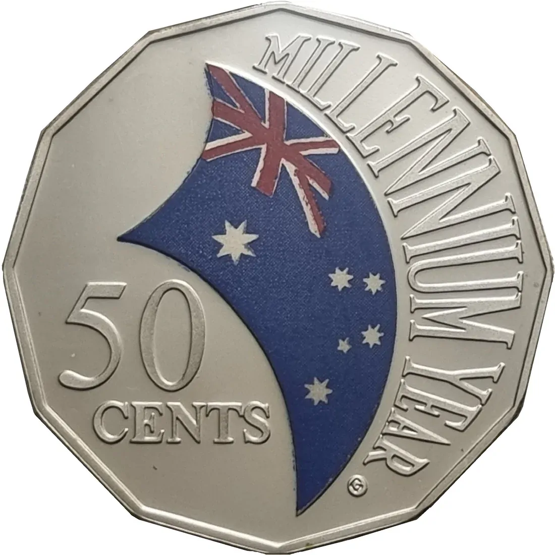 Australia 2000 Fifty Cents 50c Coin Millennium Coloured Proof Coin Ex RAM SetAus