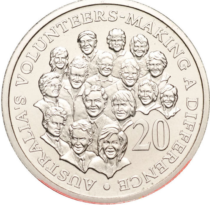 20c 2003 Volunteers Lightly Circulated Aus Twenty Cent Coin