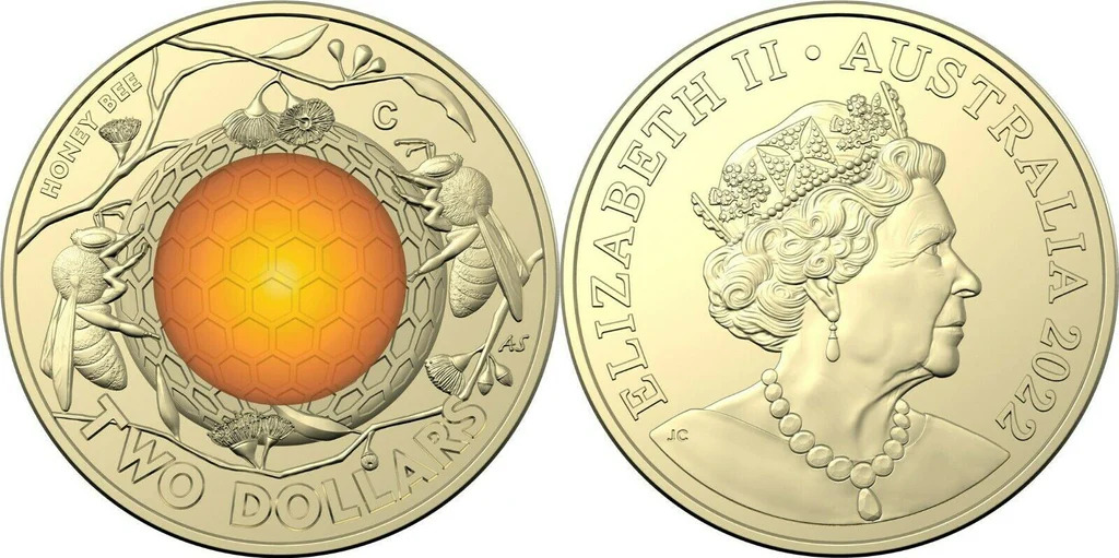 $2 2022 Honey Bee NEW un-circulated Coin Two Dollar from RAM coin roll