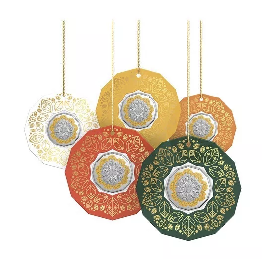 2024 50c Christmas Coins Festive Floral. Set of 5