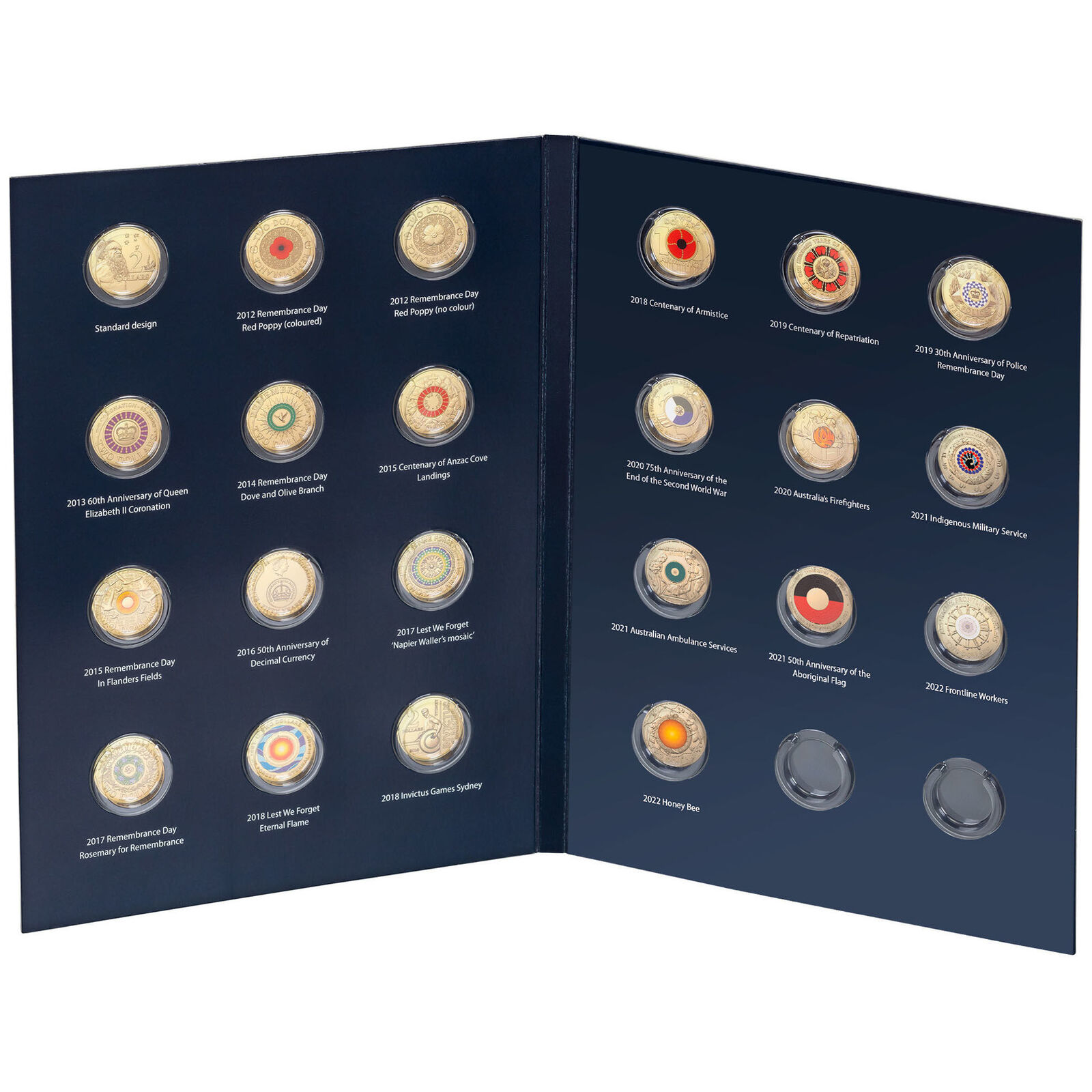 $2 Circulating Coin Collection Folder colectors folder for coloured coins