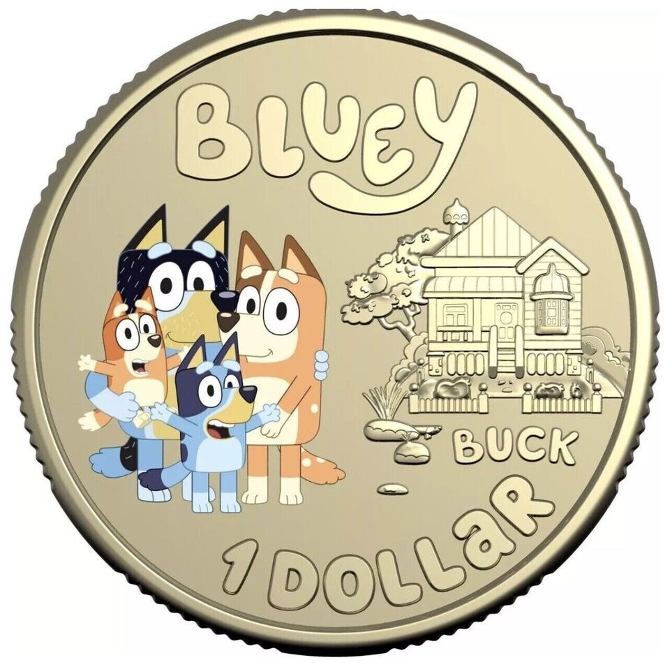 2024 $1 Bluey Dollarbucks - Coloured Uncirculated Three-Coin Collection 3 coin