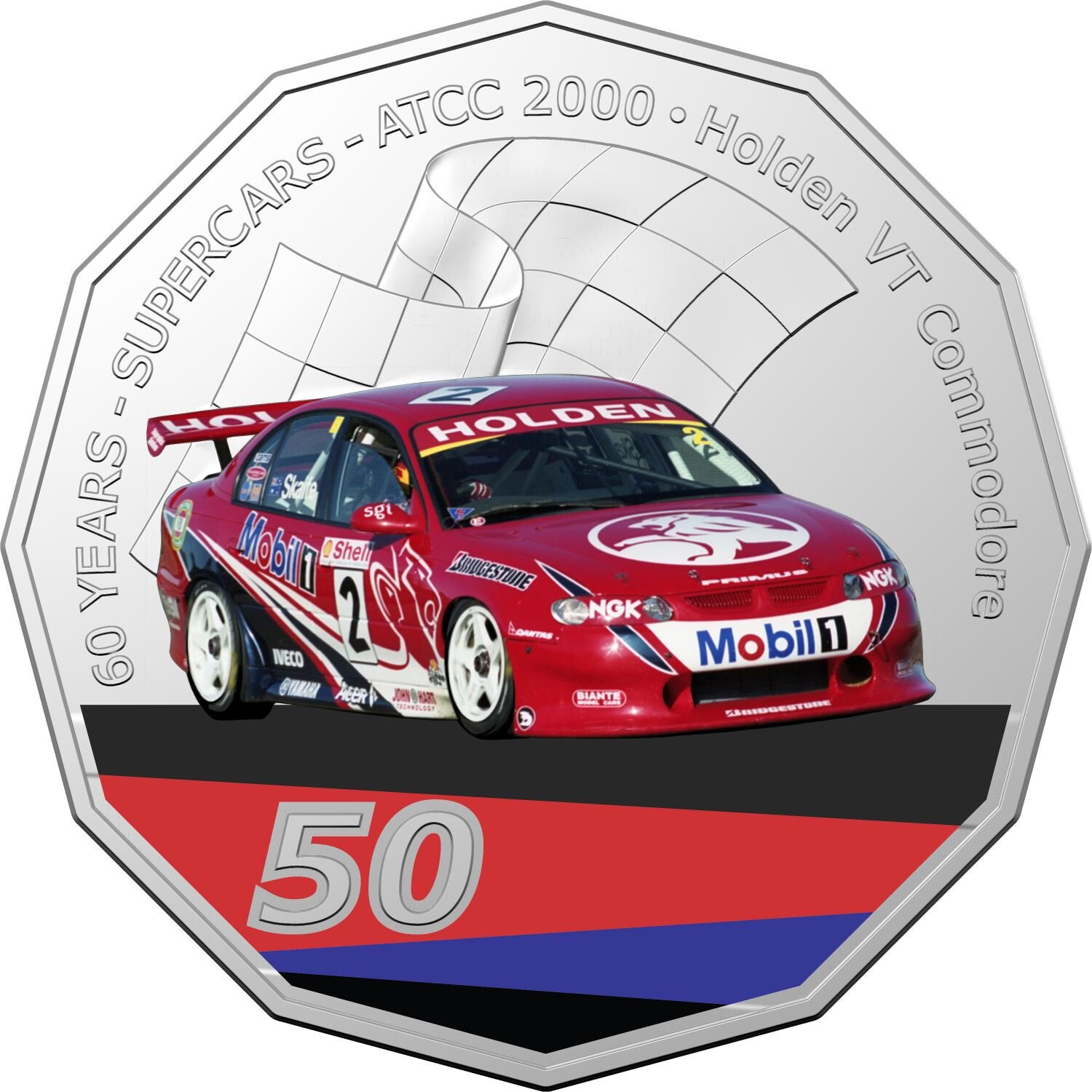 2020 50¢ 60 Years of Australian Touring Car Champions Holden VT Commodore - 50c