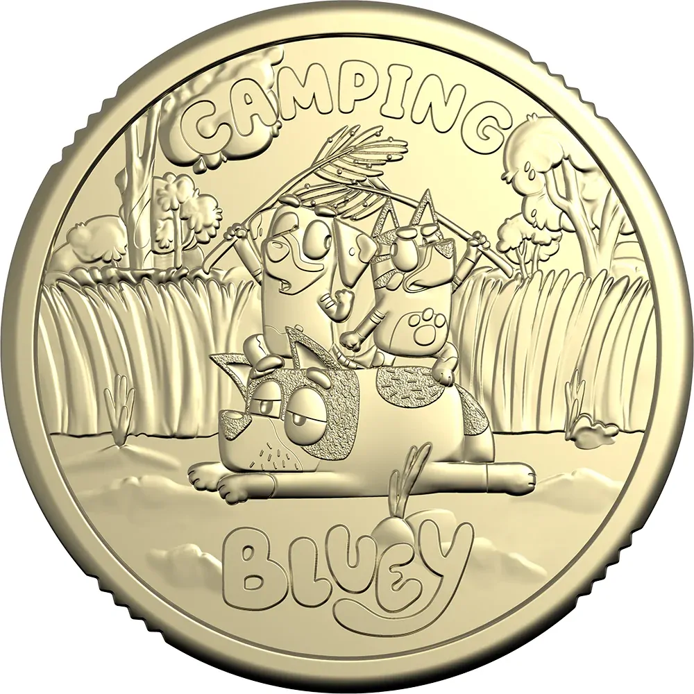 2026 Bluey $2 Folder- 5 UNC Coins In Open Tube