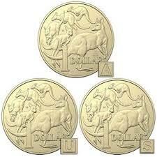 $1 2019 A.U.S Anniversary Set of 3 Lightly Circulated AUS ONE DOLLAR Coin