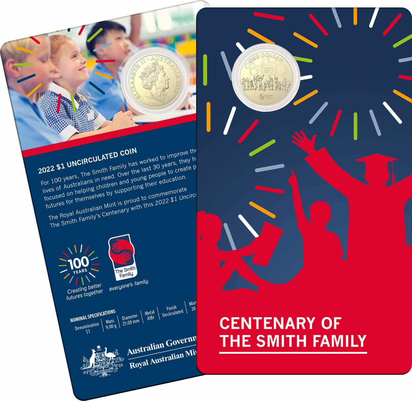 $1 Centenary of legacy the Smith Family collector coin only 20,000 mintage